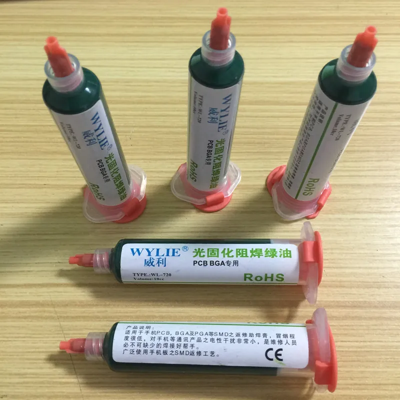 

UV curing solder resist green oil fixed insulating enameled wire protective paint