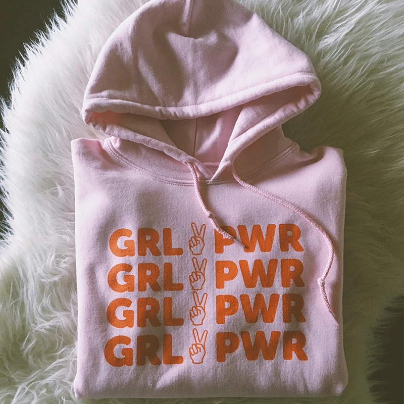 

GIRL POWER Feminism Hoodies Casual Pink Clothes Pullover Funny Tumblr The Future Is Female Hipster Slogan Cute Sweatshirt Jumper