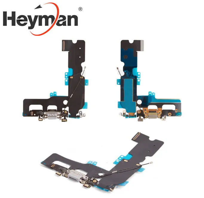 Heyman flat Cable for Apple iPhone 7 Plus Cell Phone Replacement parts charge connector headphone connector with components 