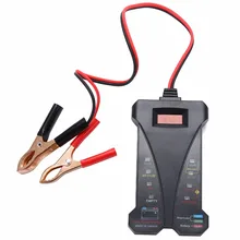 12V Smart Digital Battery LED Display Tester Voltmeter Alternator Analyzer Car Boat Motorcycle Diagnostic Tools Black