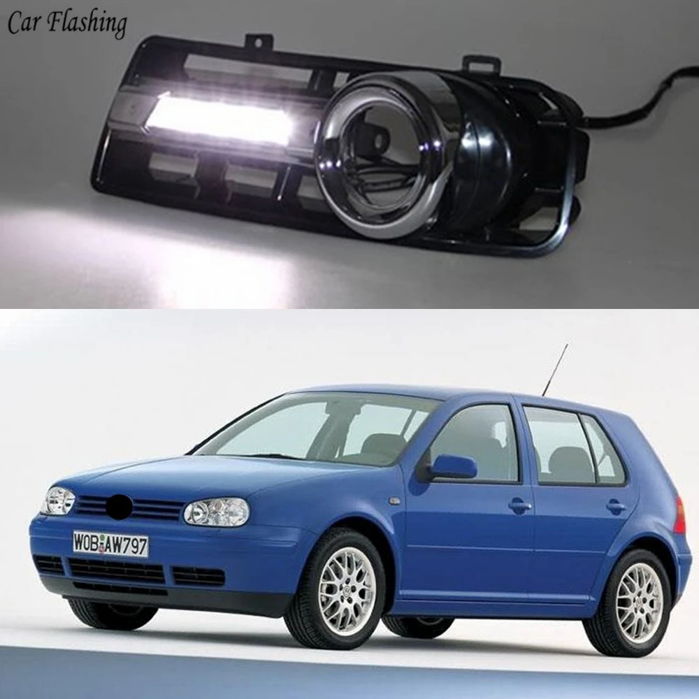 Car flashing 1Pair DRL Daytime Running light For Volkswagen VW Golf 4