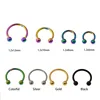 2 Pcs * 4 Color Surgical Stainless Steel Circular Barbells Horseshoe Nose Ring Lip BCR Body Piercing Earring Tragus Ring ► Photo 2/6