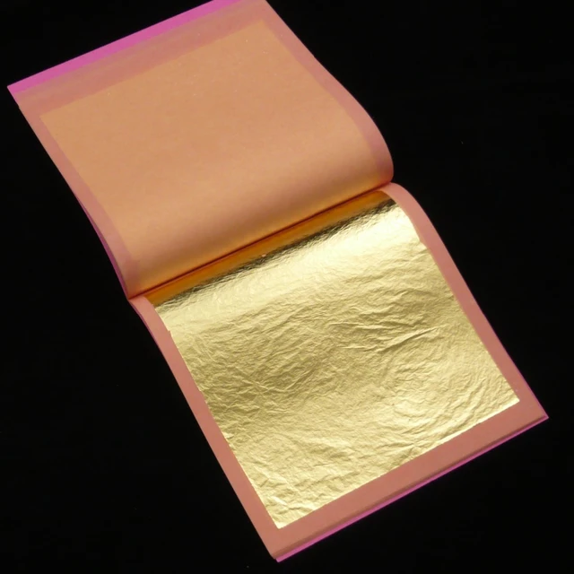 Edible Gold Leaf Real Gold Foil 100pcs/Per Booklet 24K Pure Gold