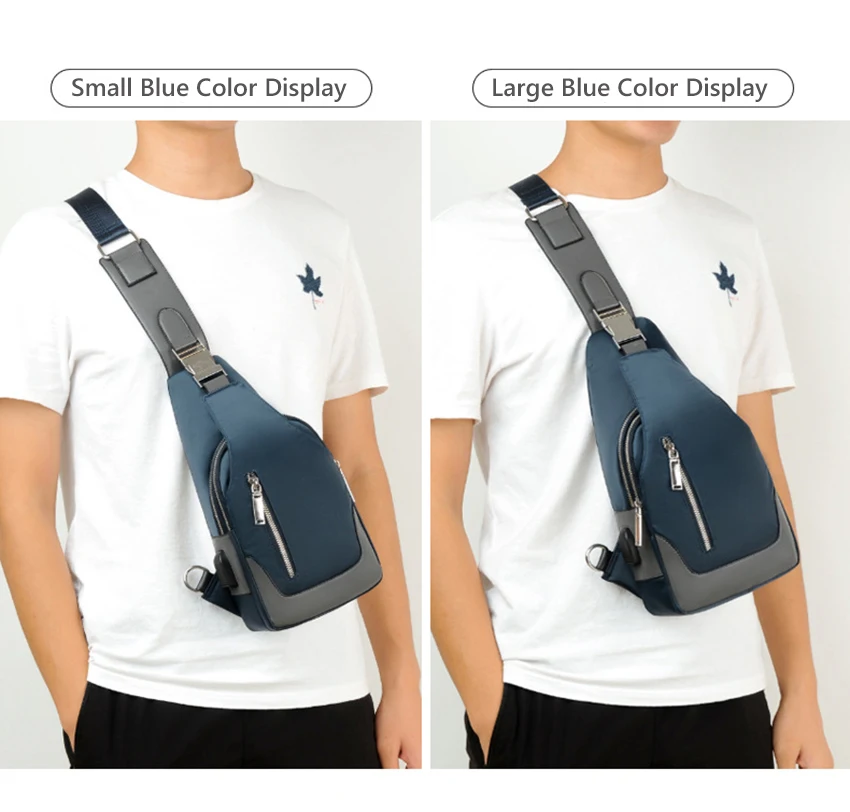 Мужская сумка-мессенджер на плечо из ткани Оксфорд нагрудные сумки через плечо повседневные сумки-мессенджеры мужские многофункциональные сумки с зарядкой через USB