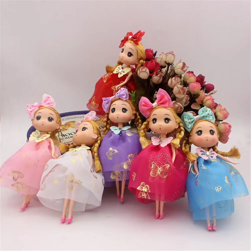 Высокое качество мини куклы игрушки 18 см принцесса кукла Фигурка игрушка брелок принцесса куклы для девочек аниме Brinquedos подарок