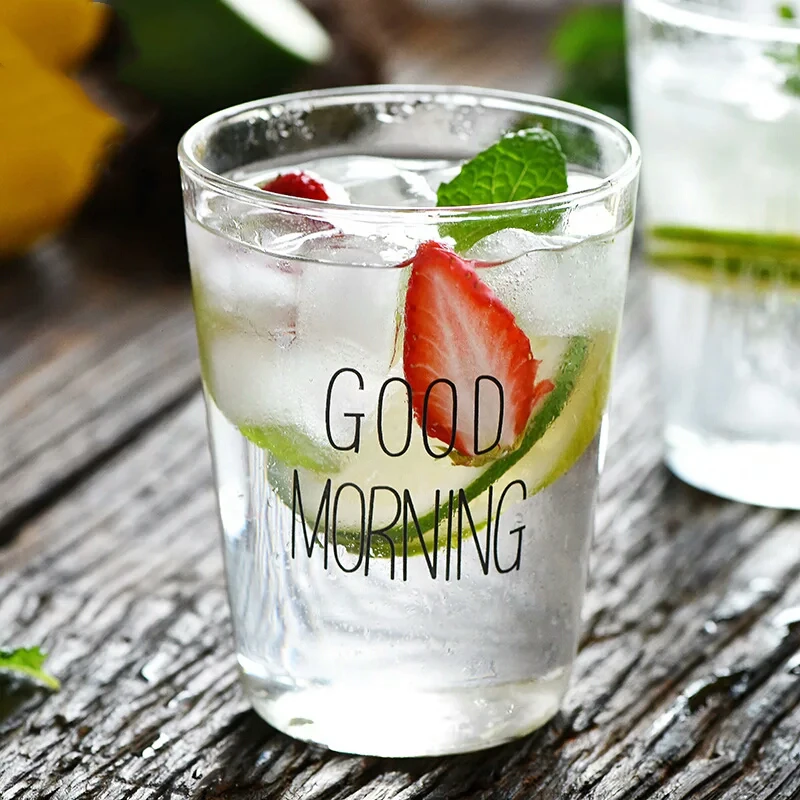 

400ml Glass Mug Transparent Glass Tea Coffee Mug Large Ice Beer Mug Kids Milk Juice Drinking Mugs Smoothie Cup Summer Drinkware