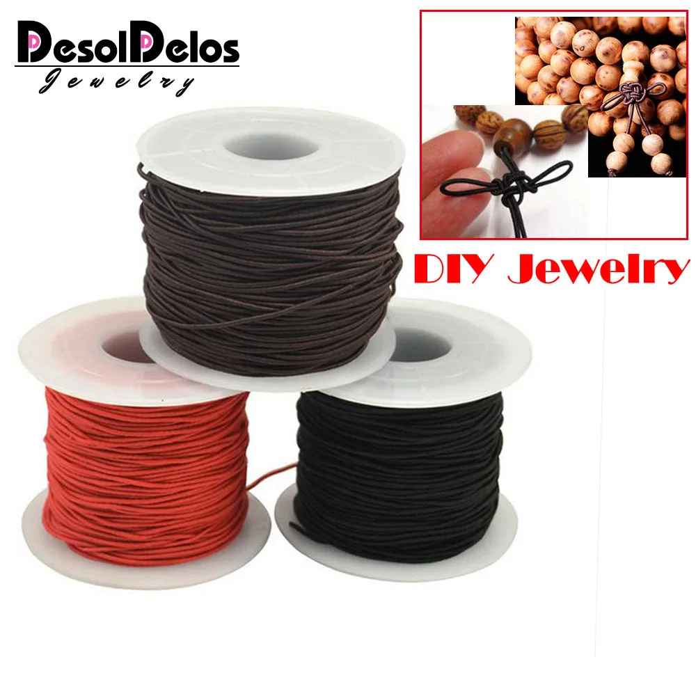 

1 Roll Bead thread For Bracelet Wire Cord String 50M/Roll 1.0MM Elastic Rope For Making DIY Jewelry Stretchy Colorful