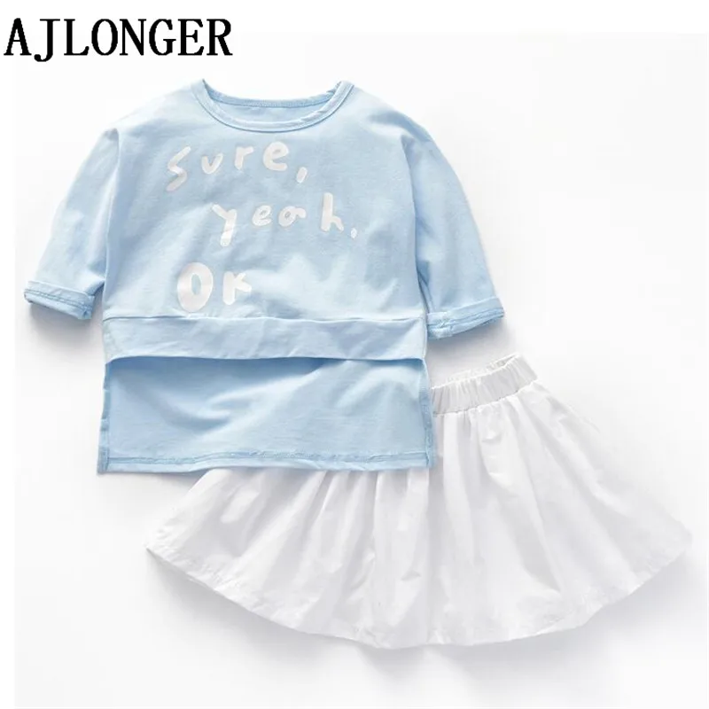 

AJLONGER Summer Children Clothing Set Toddler Girl Fashion Sweet Girl Clothing Children Dress Clothes