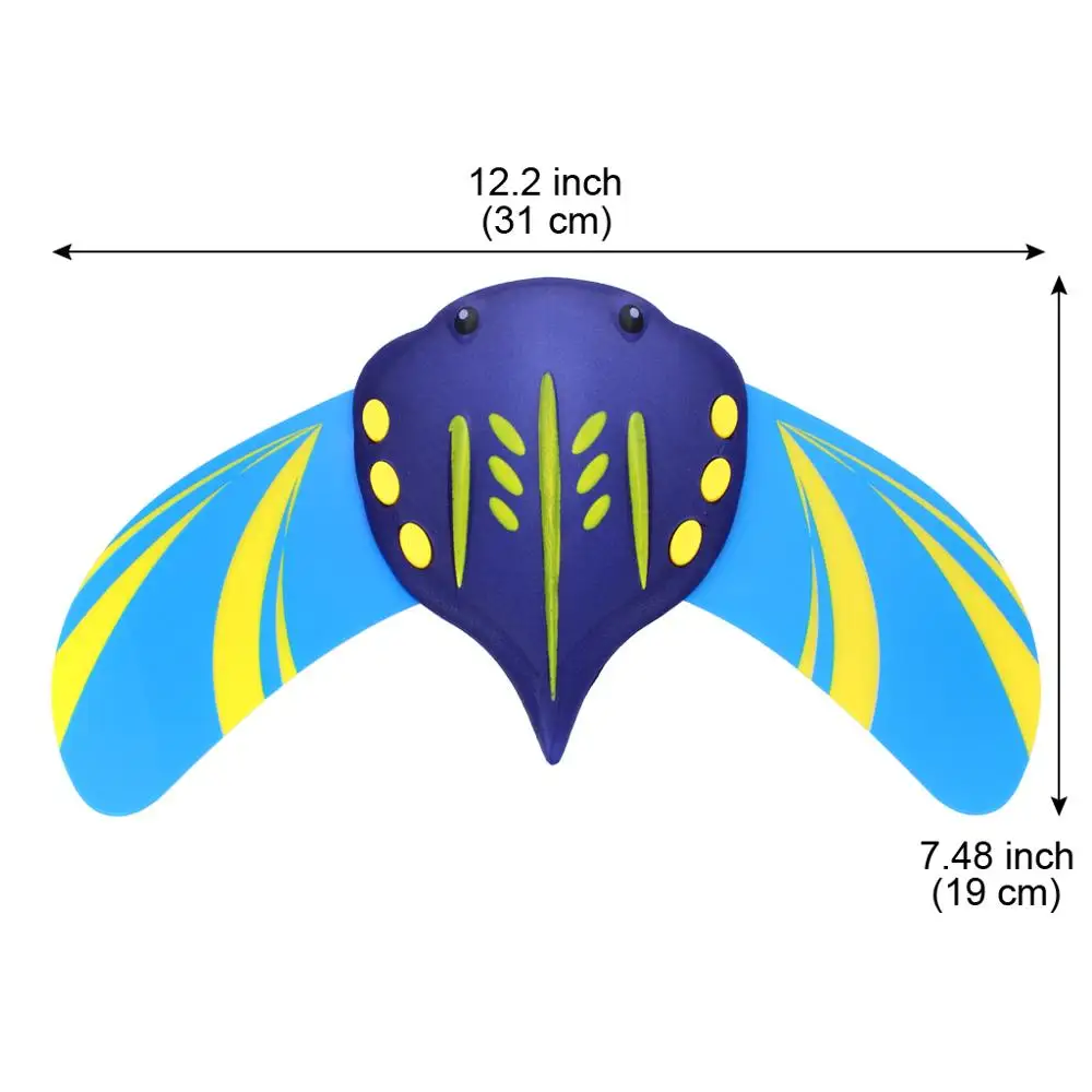 Underwater Glider Swimming Pool Fish Toy Hydrodynamic Stingray Shape Summer Water Sport Toy With Adjustable Fins  (2)
