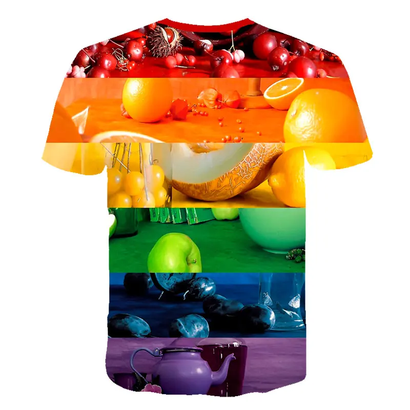 Женская футболка с 3D принтом лимонов и фруктов, летние топы, новые мужские и женские повседневные забавные модные эстетические футболки размера плюс 6xl
