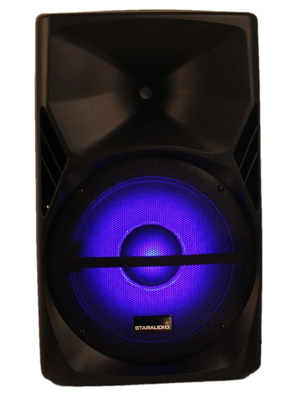 staraudio 15inch 3500w powered pa dj stage speaker usb sd bluetooth led light 