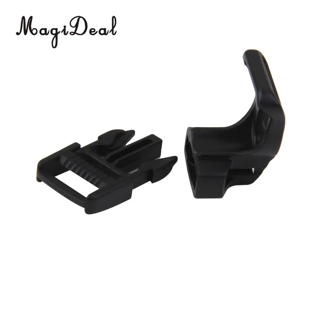 MagiDeal 4pcs Black Nylon Plastic Camping Tent Pole Fixing Split Buckles