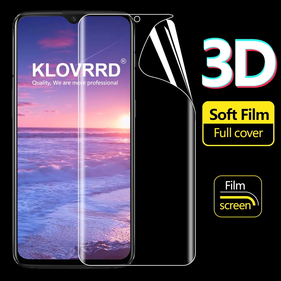

KLOVRRD Soft Full Cover Screen Protector For Oneplus 6 6t Hydrogel Film For One Plus 5 5t 3 3t TPU Silicone Sticker Protective