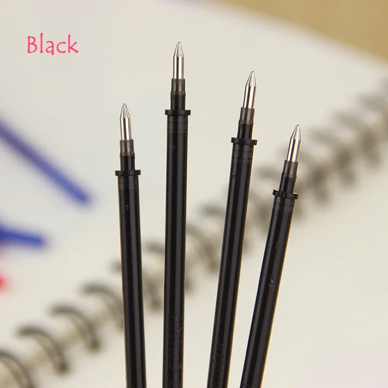 2 шт, 0,5 мм, гелевая ручка с нейтральными чернилами, хорошее качество, заправка пулей, 3 цвета, для офиса и школы - Цвет: Black