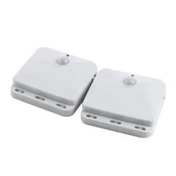 

2 PCS/SET Small Size Indoor Sensor Brite Motion Activated LED Lights,White