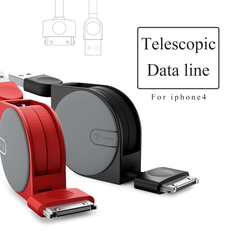 Usb кабель с откидной крышкой для IPhone зарядки 30pin IPad 1 2 3 IPod Nano Itouch адаптер|Кабели