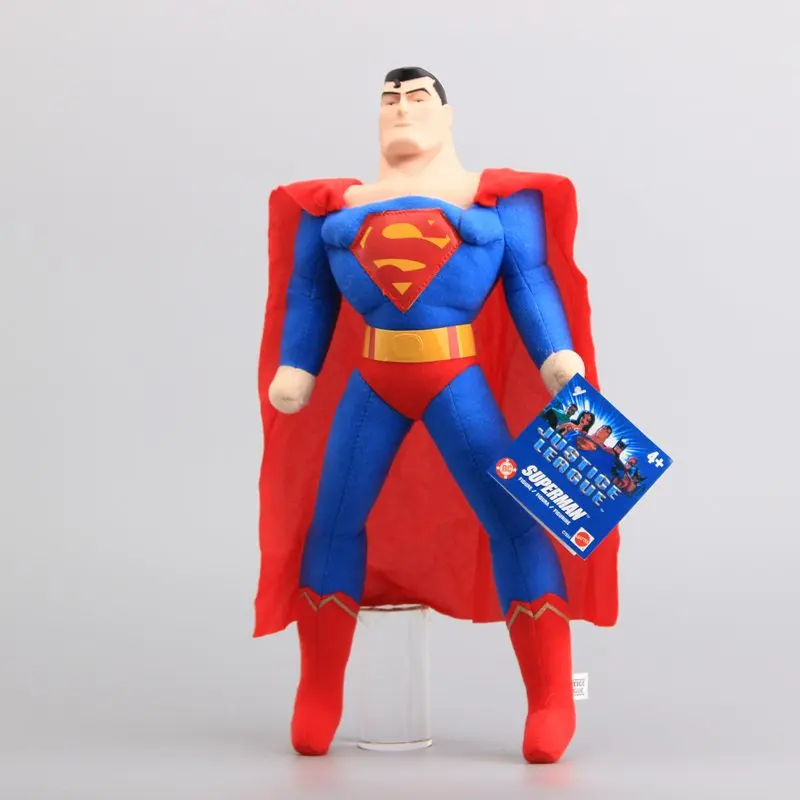 

High Quality DC Superhero Superman Plush Toys Superman with Plastic Head Stuffed Dolls Boys Birthday Gift 16" 40 CM