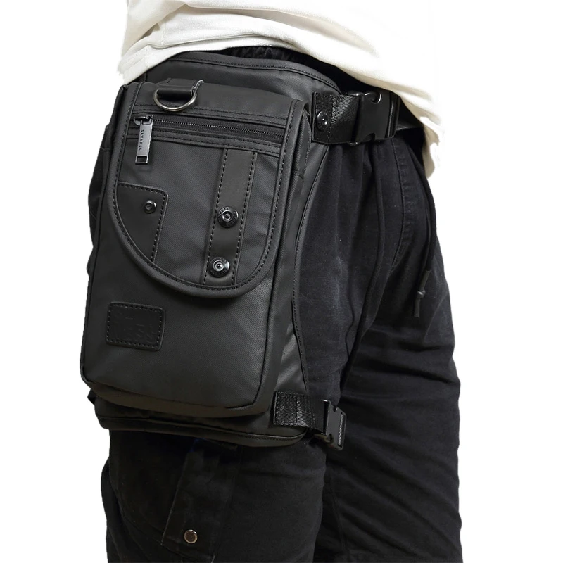 

High Quality Men Canvas/Waterproof Nylon Rider Leg Bag Drop Belt Shoulder Messenger Cross Body Hip Bum Fanny Waist Pack Bags