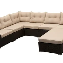 Диван из ротанга, мебель для гостиной, 7 шт., модульная установка для гостиной