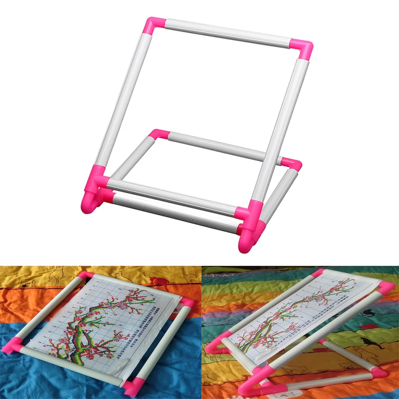

Tambour Embroidery Frame Practical Universal Clip Plastic Cross Stitch Hoop Stand Holder Support Rack DIY Craft Handheld Tool