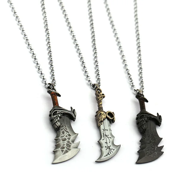 God Of War 60cm Necklace KRATOS Weapon Blades of Chaos Metal Cool