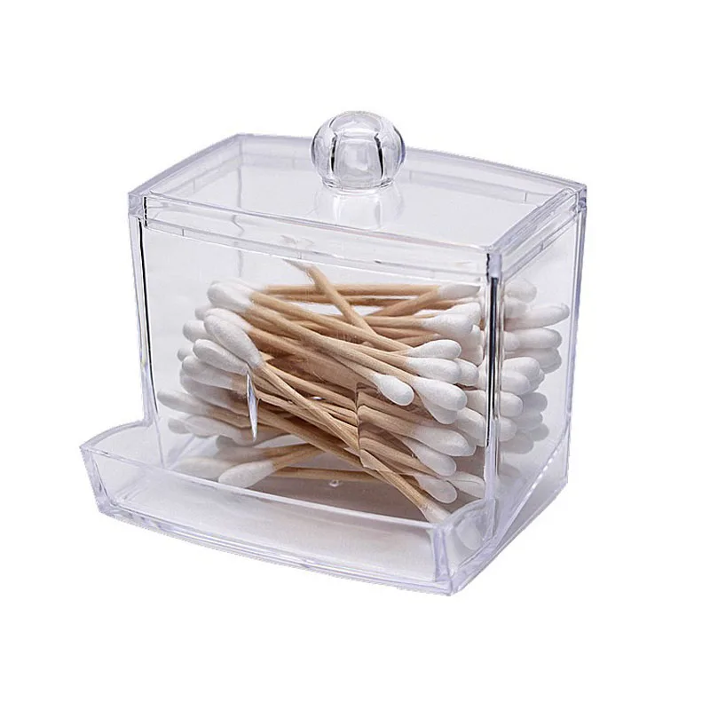 Clear Cotton Swab Box Acrylic Cotton Pad Storage Holder Boxes Transparent Cotton Swabs Q-tip Storage Box Case Makeup Organizer Clear Cotton Swab Box Acrylic Cotton Pad Storage Holder Boxes Transparent Cotton Swabs Q-tip Storage Box Case Makeup Organizer