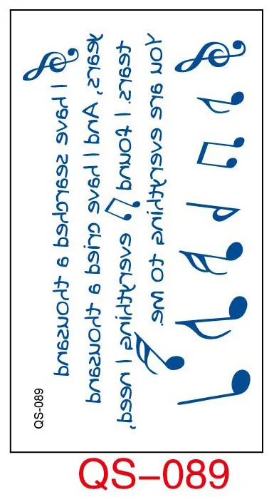 

Waterproof Temporary Tattoo Stickers music note fake Tatto Geometric star love Flash Tatoo Hand Back Foot for Girl Women Men