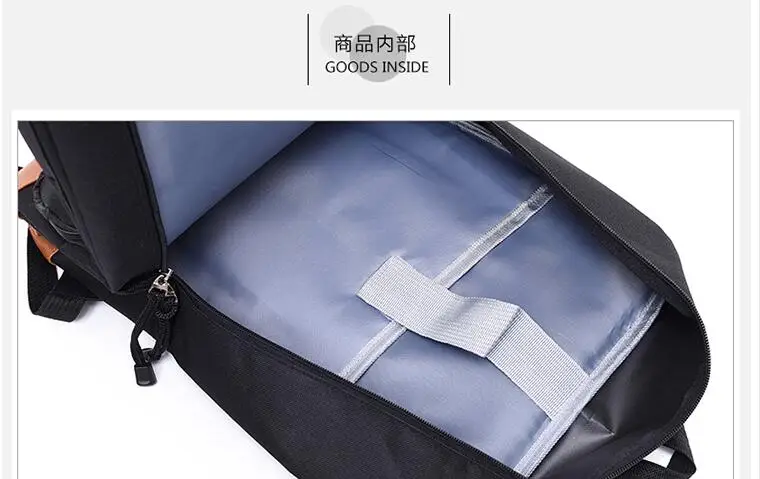 grande capacidade carga usb mochila anime mochila