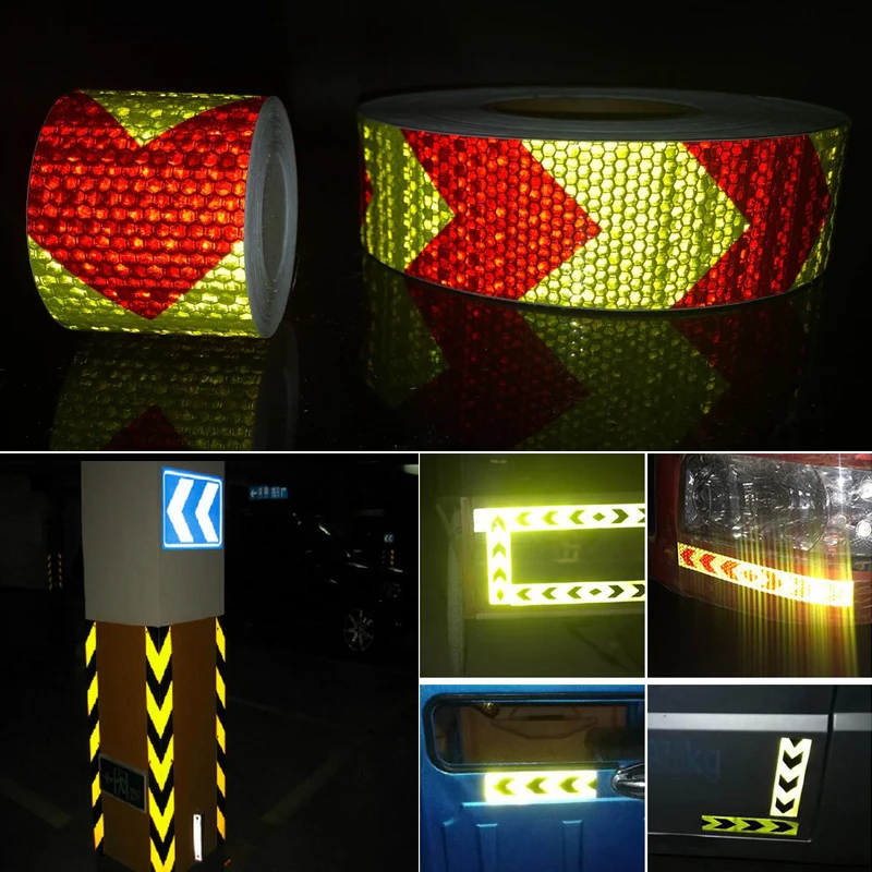 5cmx10m Reflective tape stickers car-styling Self Adhesive Warning Tape Automobiles Motorcycle Reflective Film