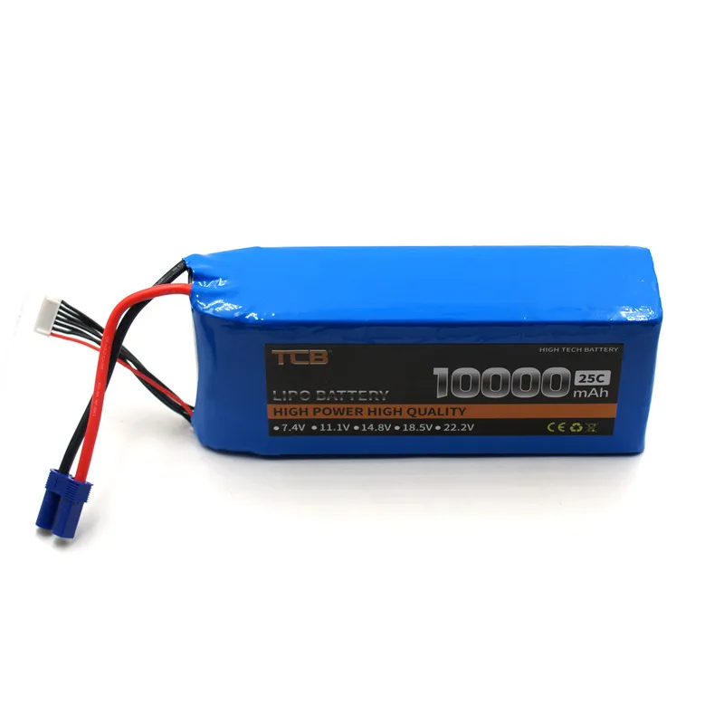 

TCB RC LiPo Battery 4S 14.8V 10000mAh 25C for RC Airplane Drone Quadrotor Helicopter Car Boat Free Shipping