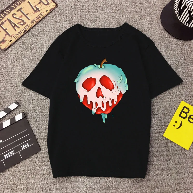 

Grimace Female Vintage Girl Black Poison Apple Graphic Women T Shirt Mujer Casual Short Sleeve Harajuku Aesthetic Cool Tees Tops