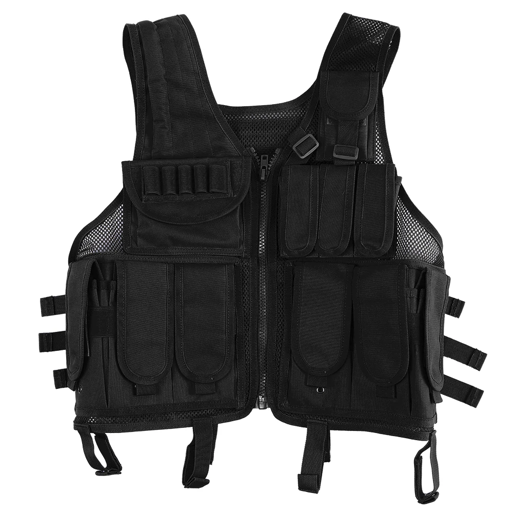 

Lixada Outdoor Hunting Molle Vest Gear Load Carrier Vest Modular Chest Set Molle Chest Rig Adjustable Training CS Gaming Vest