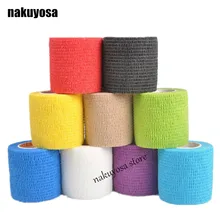 5 рулонов/Лот, 5 см х 4,5 м, водонепроницаемая самоклеящаяся повязка, лента для пальцев, для суставов, повязка, связывающая, самоклеющаяся, для спорта