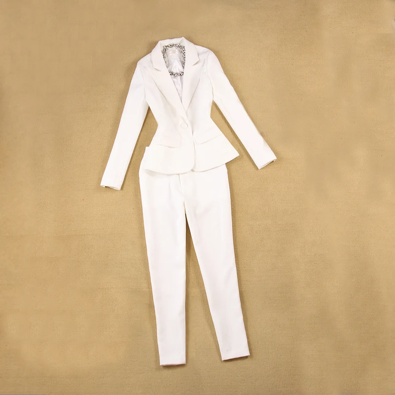 

Fall fashion suit suit female career suit jacket and long sections temperament casual two-piece pants tideThe Newdo