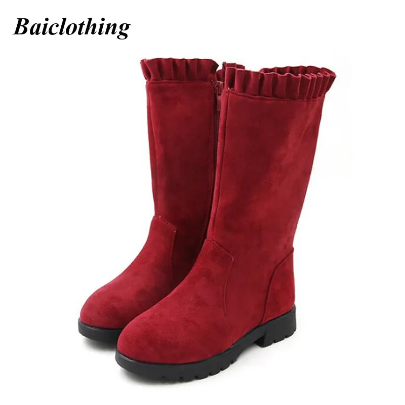 

Girls Boots Children's Shoes 2018 Autumn Winter New Children's Boots High Boots Princess Girls Fashion Cotton Boots