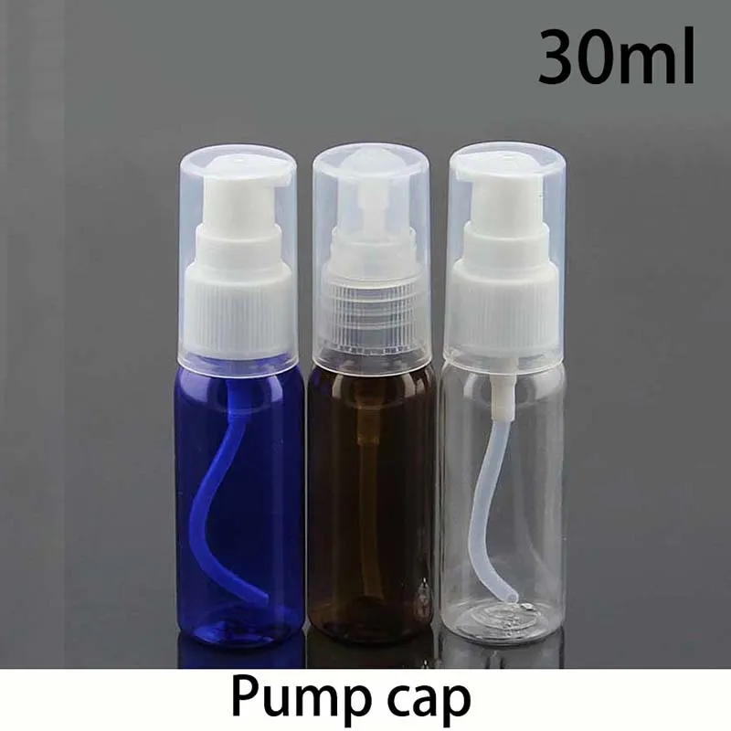 Download Blue Brown Clear 30ml Plastic Cosmetic Pump Bottle Shampoo ... Yellowimages Mockups