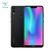 Honra 8c global firmware 4000 mah smartphone 6.26 Polegada snapdragon 632 octa núcleo android 8.1 câmera dupla face id mobilephone