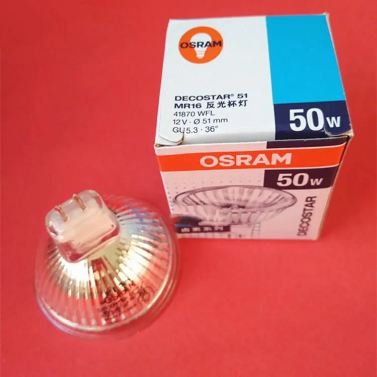 Для OSRAM DECOSTAR 51 S 40870WFL 44870WFL 12 V 50 W 38 градусов Лампа, 12V50W GU5.3 38D MR16 галогенная лампа, чтобы 41870WFL 41870 WFL