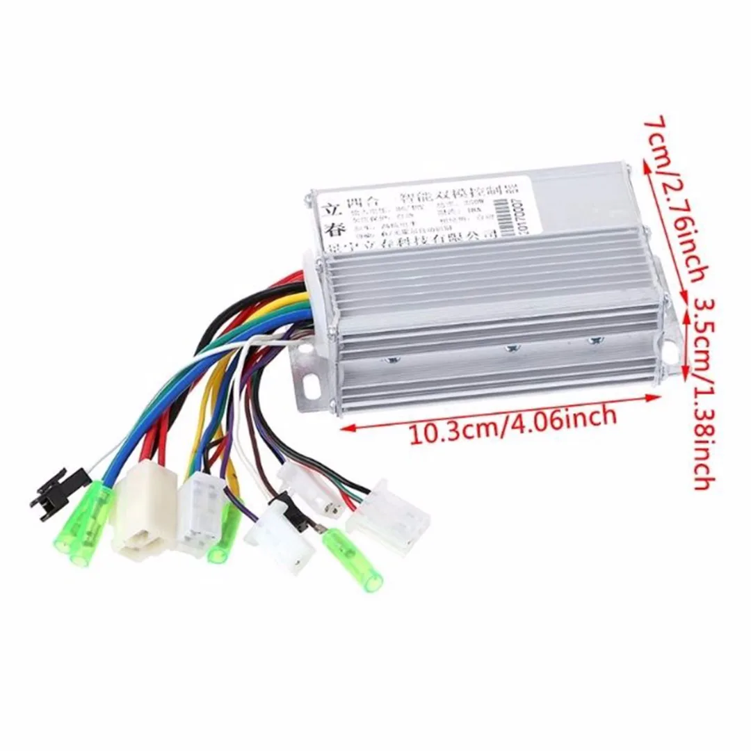 DC 36V/48V 350W DC Motor Controller Electric Bicycle E-bike Scooter Brushless Control with Aluminium Casing
