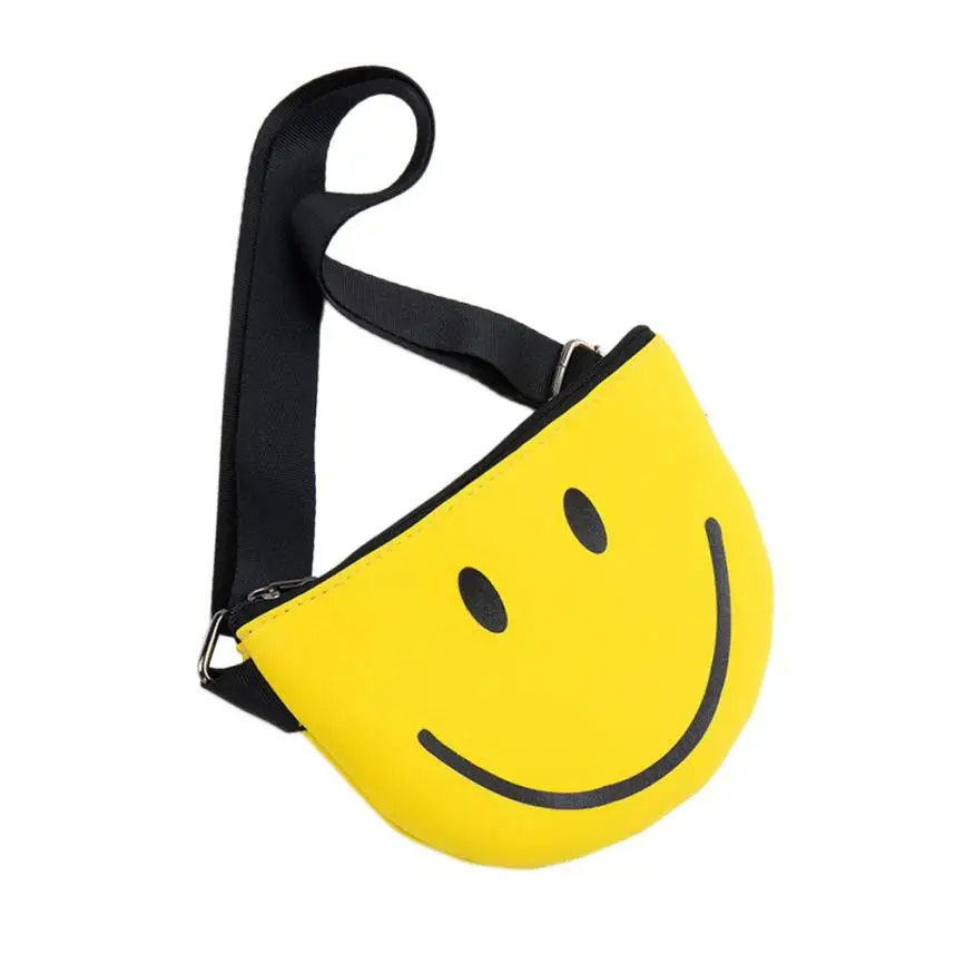 Children Cute Cartoon Fashion Shoulder Handbags Mini messenger Bag 2019 new Smiley Bag Lady messenger Mini Bag taschen #P