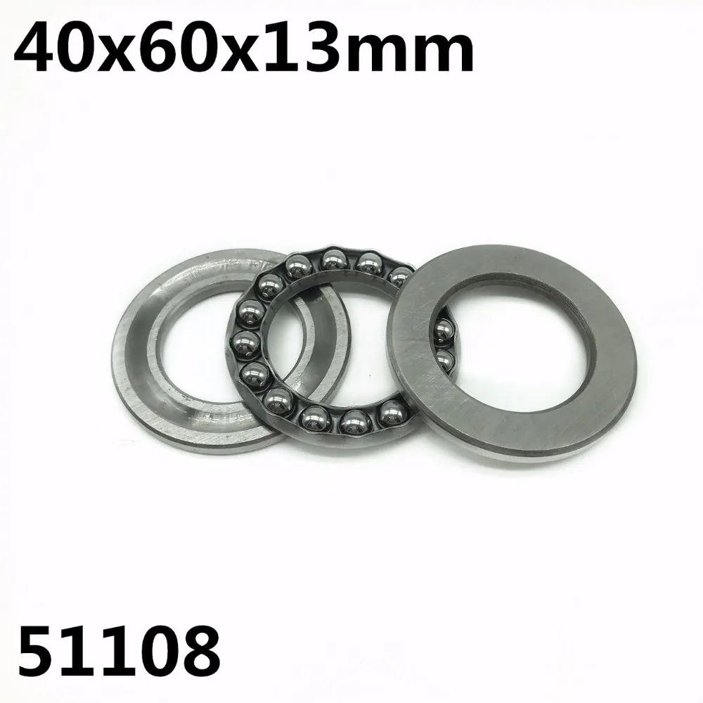2Pcs 51108 40x60x13 mm Axial Thrust Ball Bearings 8108 High qualityin
