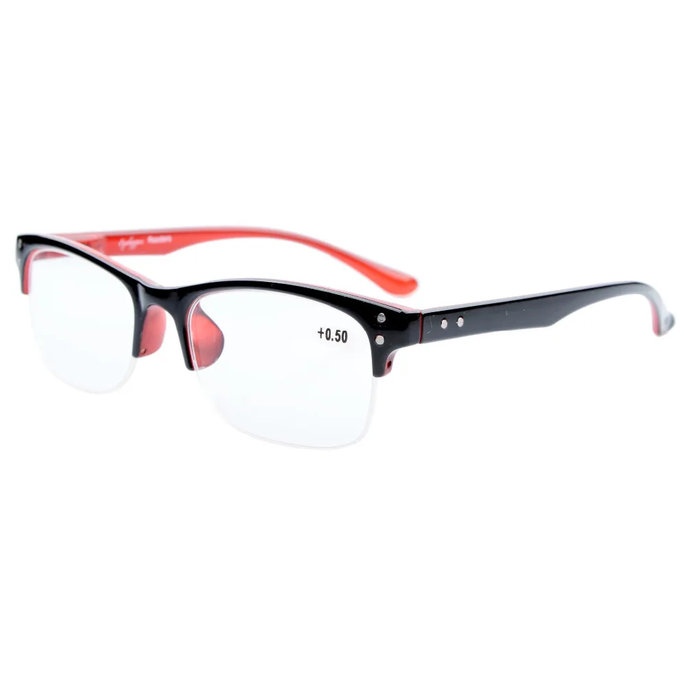 R088 очки для чтения Eyekepper Пластик рамка Пружинные шарниры половинной Оправа очков для чтения и солнцезащитные очки для чтения+ 0,50-+ 4,00