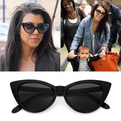 Два размера модные брендовые дизайнерские солнцезащитные очки женщина ретро кошачий глаз солнцезащитных очков персонализированные