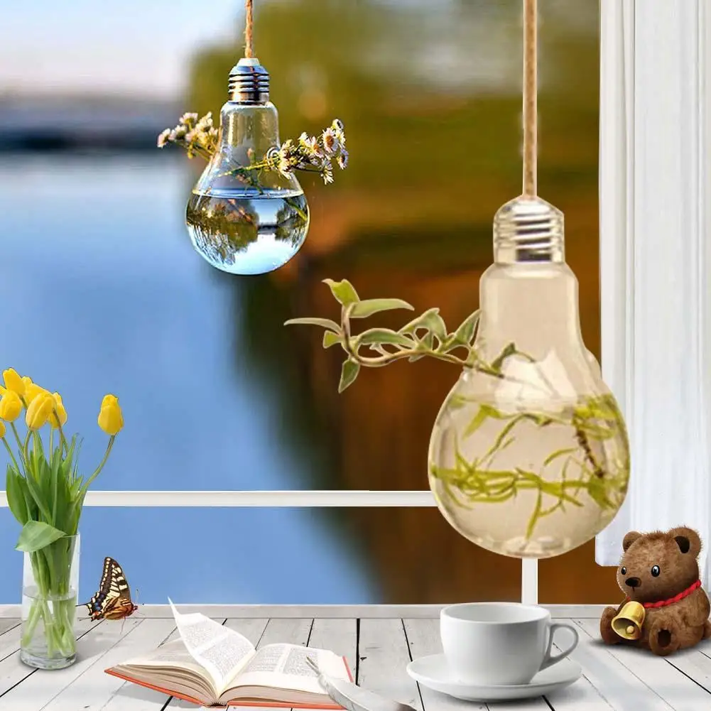 Подвесная стеклянная Цветочная ваза для растений гидропонный контейнерный горшок домашний декор стен