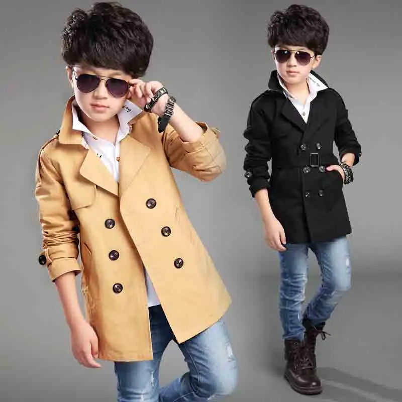 

2019 New Teen Trench Coat Children To lol Party Wind Breaker Jacket Kids Medium length Spring Overcoat Baby Clothes Abrigo