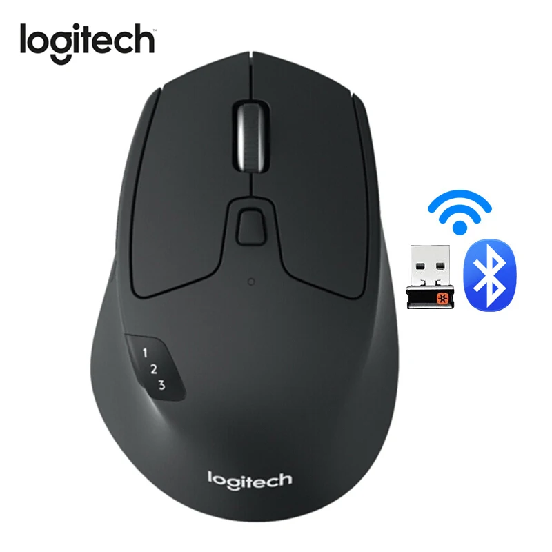 

Logitech M720 Wireless Mouse with 1000DPI 2.4GHz Laser Mouse Bluetooth Mouse Dual Connectivity for Office Home Using PC/Laptop