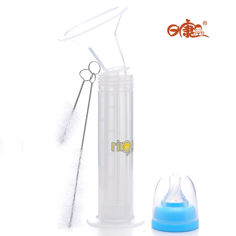 Rikang syringes suction milk breast pump feeding bottle nipple brush