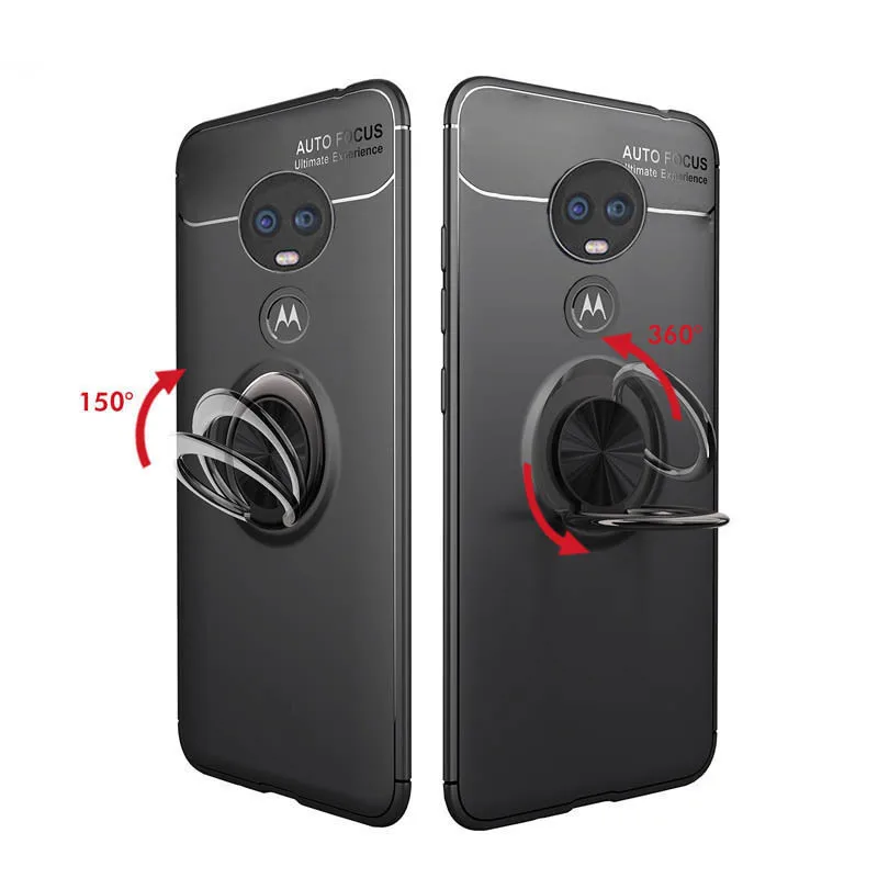 

Luxury Case For Motorola Moto G7 Power Cover Magnetic Ring Holder Soft Matte Silicone For Motorola MOTO G7 Power G7 Case Coque