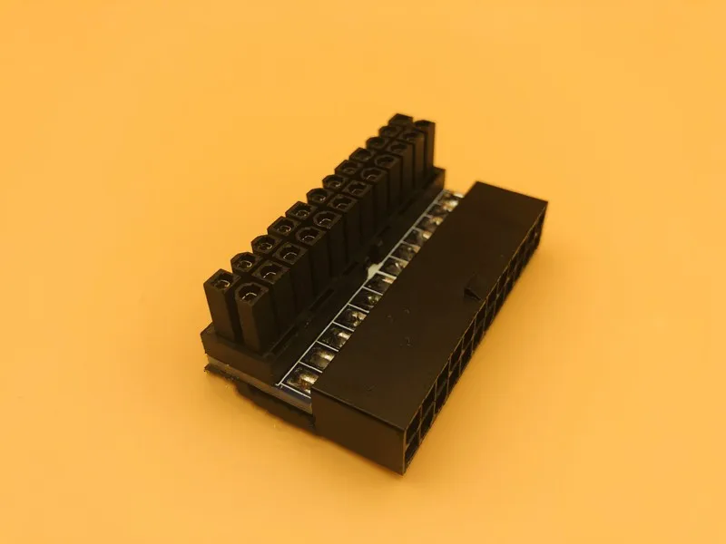 

5 шт. 90 градусов ATX 24 контакта на 24 контакта разъем адаптера питания 24P коннектор материнская плата для кабеля ATX лучший источник питания