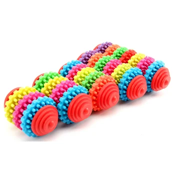 

Pet Chew Toy Dog Puppy Dental Teeth Gums Bite-Resistant Cachorro Colorful Elasticity Rubber Tooth Cleaning Tools For Small Dog